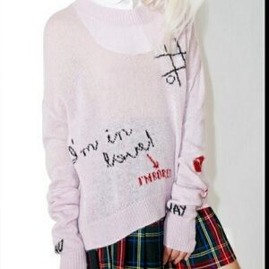 Wildfox Couture Lavender Purple “Girls Room” Sweater Size Large